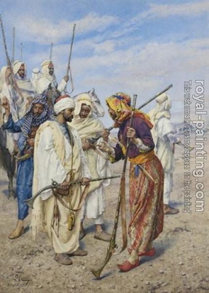 Giulio Rosati : Bedouins preparing a raiding party